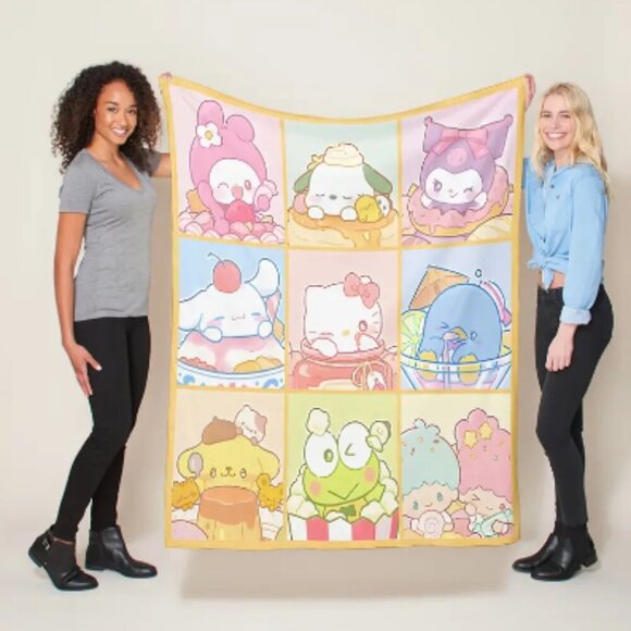 Other - Glam Digital Print Flannel Throw Blanket 59x78in #BLK1